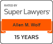 Rated by Super Lawyers | Allen M. Wolf | 15 Years